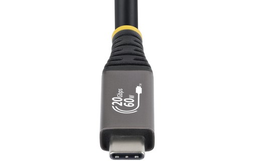 Câble USB-C - StarTech - 60 W 4K 20 Gbit/s - USB 4 - 3 m - Noir