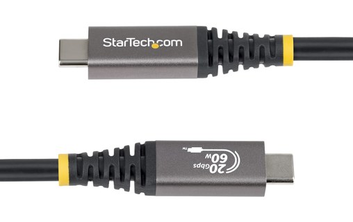 Câble USB-C - StarTech - 60 W 4K 20 Gbit/s - USB 4 - 3 m - Noir