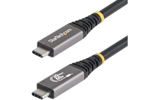 Câble USB-C - StarTech - 60 W 4K 20 Gbit/s - USB 4 - 3 m - Noir