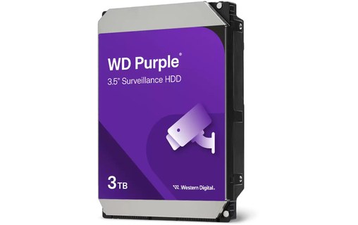 Western Digital Purple 3 To - Disque dur pour Vidéosurveillance - WD34PURZ