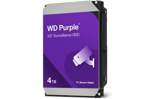 Western Digital Purple 4 To - Disque dur pour Vidéosurveillance - WD44PURZ