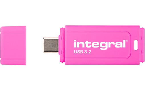 Clé USB-C Integral Neon-C 64 Go - Rose - USB 3.2