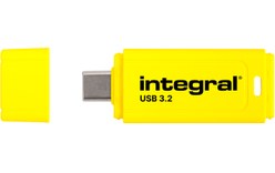 Clé USB-C Integral Neon-C 64 Go - Jaune - USB 3.2