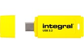 Clé USB-C Integral Neon-C 64 Go - Jaune - USB 3.2