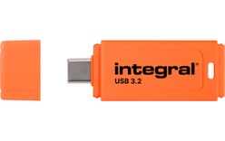 Clé USB-C Integral Neon-C 64 Go - Orange - USB 3.2