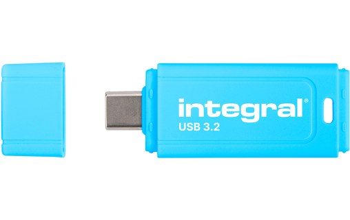 Clé USB-C Integral Neon-C 64 Go - Bleu - USB 3.2