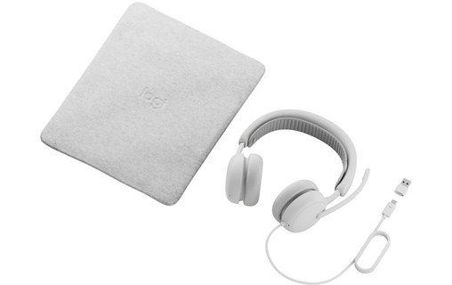 Micro-casque Logitech Zone Wired 2 for Business - Version Teams Stéréo, Blanc