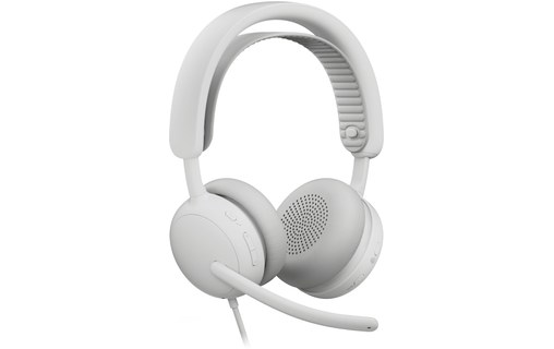 Micro-casque Logitech Zone Wired 2 for Business - Version Teams Stéréo, Blanc