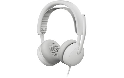 Micro-casque Logitech Zone Wired 2 for Business - Version Teams Stéréo, Blanc