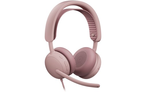 Micro-casque Logitech Zone Wired 2 for Business - Version Teams Stéréo, Rose