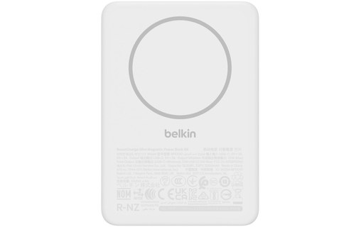 Batterie externe magnétique 5000 mAh - Belkin BoostCharge Slim - Blanche