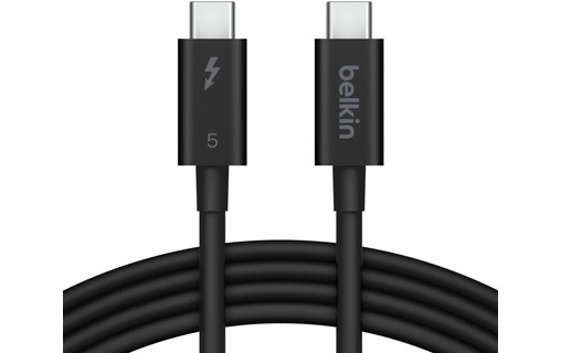 Câble Thunderbolt 5 Belkin Connect - 120 Gbit/s 240 W - 1 m - Noir