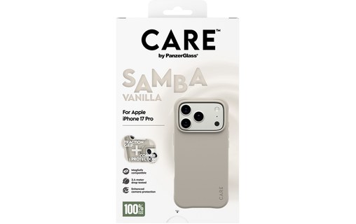 Coque MagSafe pour iPhone 17 Pro - PanzerGlass CARE Samba - Beige