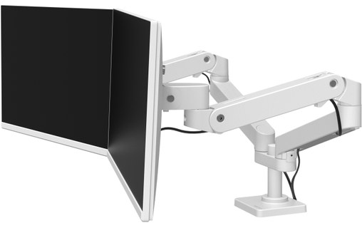Support écran de bureau - 2 écrans - Blanc - Ergotron LX Pro Series 45-686-290