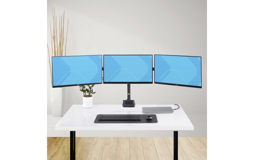 Support écran de bureau - 3 écrans - Noir - StarTech 3MP2AG-MONITOR-ARM