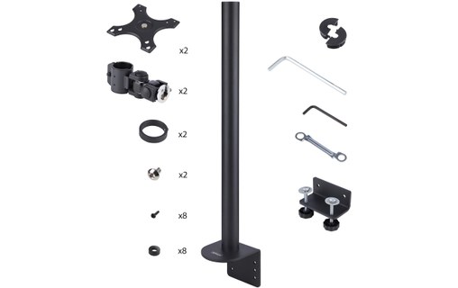 Support écran de bureau - 2 écrans - Noir - StarTech H2MPV-MONITOR-MOUNT