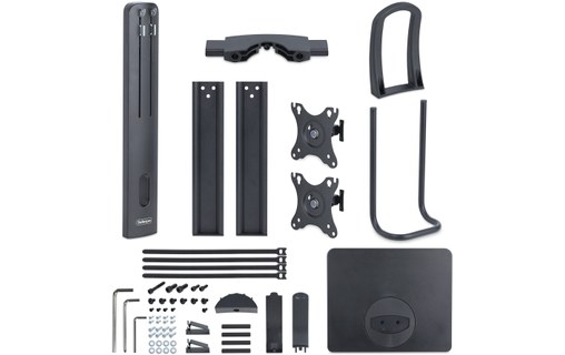 Support écran de bureau - 2 écrans - Noir - StarTech 2MC1S-MONITOR-STAND