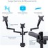 Support écran de bureau - 3 écrans - Noir - StarTech 3MP2AG-MONITOR-ARM