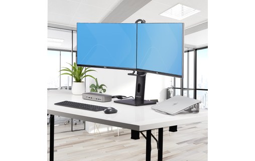 Support écran de bureau - 2 écrans - Noir - StarTech 2MC1S-MONITOR-STAND