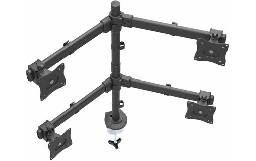 StarTech.com Support de bureau pour 4 écrans - Bras d'écran articulé - Acier rob