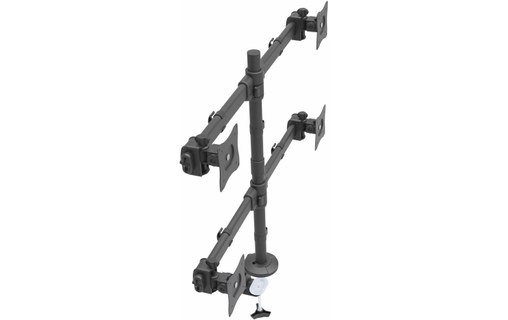 StarTech.com Support de bureau pour 4 écrans - Bras d'écran articulé - Acier rob