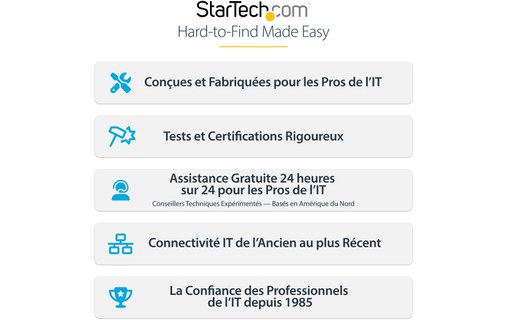 Support écran de bureau - 3 écrans - Noir - StarTech 3MP2AG-MONITOR-ARM