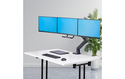 Support écran de bureau - 3 écrans - Argent - StarTech 3M1A3SG-MONITOR-ARM