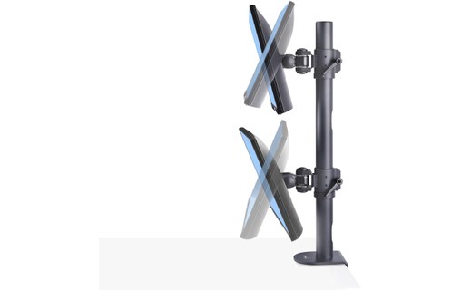 Support écran de bureau - 2 écrans - Noir - StarTech H2MPV-MONITOR-MOUNT