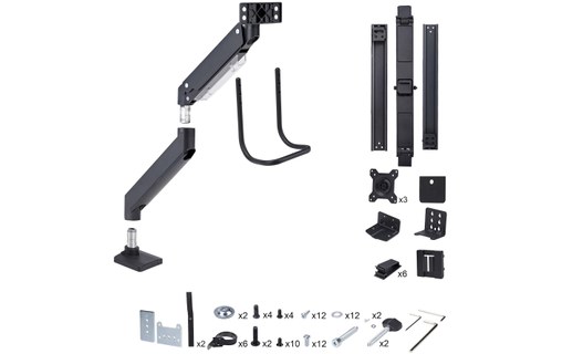 Support écran de bureau - 3 écrans - Argent - StarTech 3M1A3SG-MONITOR-ARM