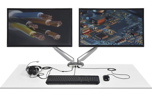 StarTech.com Double bras pour écrans PC - Double affichage - Avec 2x USB passthr