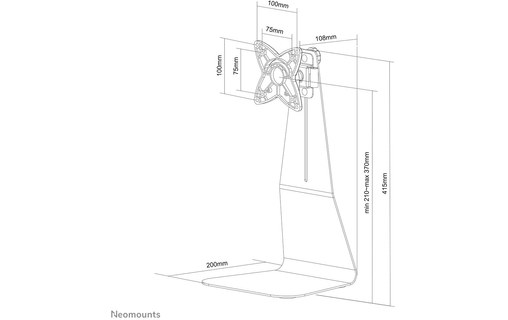 Support écran de bureau - 1 écran - Noir - Neomounts FPMA-D850BLACK