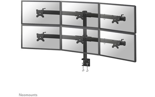 Support écran de bureau - 6 écrans - Noir - Neomounts FPMA-D700D6