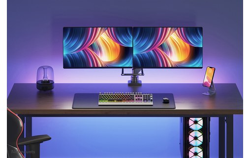 Bras articulé - 2 écrans - Noir - Neomounts NM-D775DXBLACK