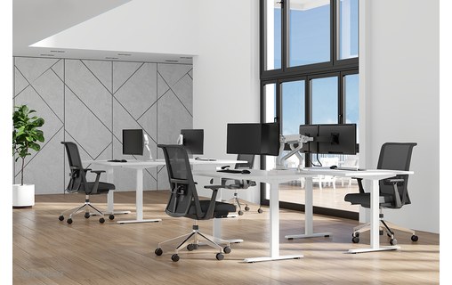 Support écran de bureau - 2 écrans - Blanc - Neomounts DS75S-950WH2