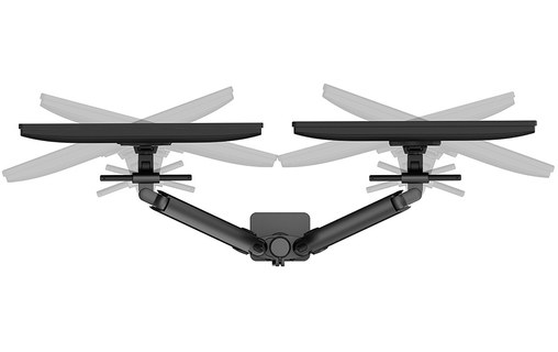 Support écran de bureau - 2 écrans - Noir - Neomounts DS65S-950BL2