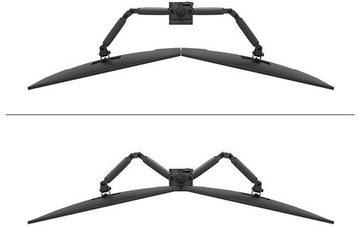 Bras articulé - 2 écrans - Noir - Neomounts DS60-600BL2