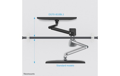 Bras articulé - 1 écran - Noir - Neomounts DS70-810BL1