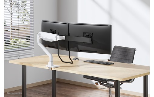 Support écran de bureau - 2 écrans - Blanc - Neomounts DS75S-950WH2