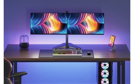 Support écran de bureau - 2 écrans - Noir - Neomounts FPMA-D550DDBLACK