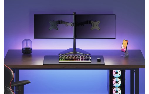 Support écran de bureau - 2 écrans - Noir - Neomounts FPMA-D550DDBLACK