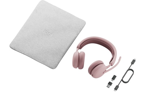 Micro-casque sans fil Logitech Stéréo - Rose - USB-C