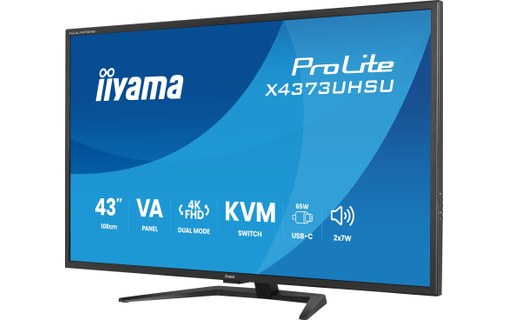 Écran 43" iiyama ProLite X4373UHSU-B2 - 4K