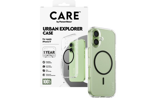 Coque MagSafe pour iPhone 17 - PanzerGlass CARE Urban Explorer - Transparente