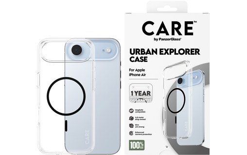 Coque MagSafe pour iPhone Air - PanzerGlass CARE Urban Explorer - Transparente