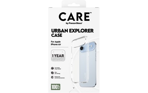 Coque pour iPhone Air - PanzerGlass CARE Urban Explorer - Transparente