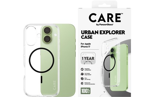 Coque MagSafe pour iPhone 17 - PanzerGlass CARE Urban Explorer - Transparente
