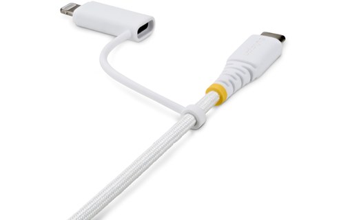 Câble USB-C avec adaptateur Lightning - StarTech - 60 W - 2 m - Blanc