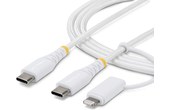 Câble USB-C avec adaptateur Lightning - StarTech - 60 W - 2 m - Blanc