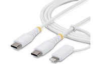 Câble USB-C avec adaptateur Lightning - StarTech - 60 W - 2 m - Blanc