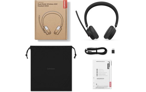 Micro-casque sans fil Lenovo ANC 6550 Stéréo - Noir - USB-C